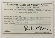 Annette Funicello Stage-Worn White Beaded Statement Necklace at <em>Back to the Beach</em> Event and Variety Artists ID Card - From Her 2015 Estate Charity Sale