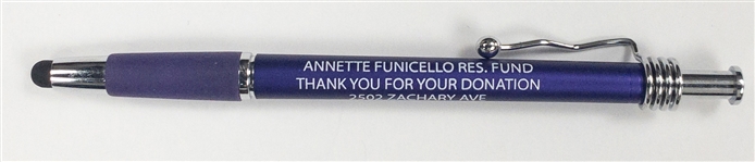 Annette Funicello Stage-Worn White Beaded Statement Necklace at <em>Back to the Beach</em> Event and Variety Artists ID Card - From Her 2015 Estate Charity Sale