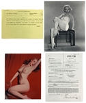 Memo from Marilyn Monroe's Secretary Cherie Redmond to Her Lawyer Milton Rudin Concerning a Threatening Letter - Plus Other Marilyn Ephemera 