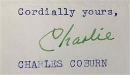 Golden Age Actor Charles Coburn (<em>Gentleman Prefer Blondes</em>) Signed Letter to Ray Bolger Requesting a Signed Photo for His Collection (BAS)