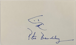 Peter Benchley (Author/Screenwriter of <em>Jaws</em>) Signed Drawing of Great White Shark! (BAS)