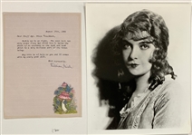 Lillian Gish Signed 8 x 10 Photo and Signed Letter - The First Lady of American Cinema (BAS)