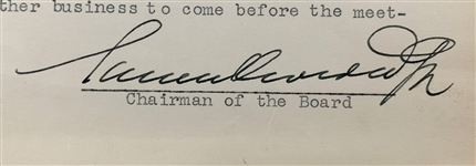 Samuel Goldwyn Signed 1947 Board of Directors Minutes Referencing <em>The Bishop's Wife</em> and Benny Goodman's Contract (BAS)