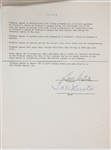 Tab Hunter Twice-Signed Performance Contract For Neil Simon's <em>Chapter Two</em> (BAS)