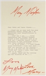 Mary Martin Signed Letter Proclaiming <em>Peter Pan</em> as Her Favorite Role (BAS)