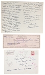 Eleanor Powell (Tap Dancing Legend) Handwritten Signed Letter and Signed Personal Check (BAS)