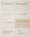 Collection of 20 of Red Skelton's Jokes Typed on His Index Cards – From His Estate