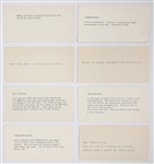 Collection of 20 of Red Skelton's Jokes Typed on His Index Cards – From His Estate
