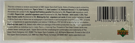 2001 Upper Deck Golf Premiere Edition Retail Case with 12 Factory Sealed Boxes (with 24 Packs Each)