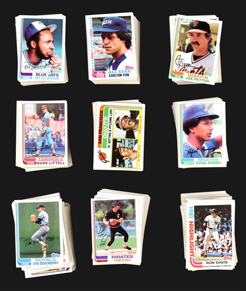 1982 Topps Baseball Complete Set (792) Plus 1982 Topps Traded Near Set (99/132)