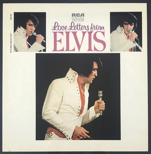 1971 Uncut Production Sheets of the Front and Back Covers of Elvis Presleys LP <em>Love Letters</em>