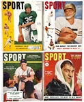 1950's <em>SPORT</em> Magazine Collection of 32 with Great Covers: Jackie Robinson, Sugar Ray Robinson, Bob Cousy, Roy Campanella and Others 