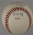 Alex Rodriguez “40/40 9-19-98” Single Signed Baseball Limited Edition (26/200)