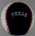 Nolan Ryan Signed “Spinneybeck” Texas Rangers Logo Baseball