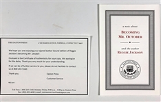 Reggie Jackson Signed Easton Press First Edition of <em>Becoming Mr. October</em> - Limited Edition (415/550)