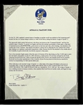 Krone Apollo 11 “Kapton Foil” Limited Edition Sterling Silver Fountain Pen with Part of the Spacecraft Embedded in the Pen! With Apollo 11 Astronaut Buzz Aldrin Signed Letter