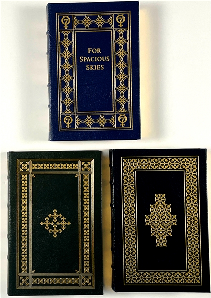 Mercury Astronauts John Glenn, Gordon Cooper and Scott Carpenter Signed Easton Press Editions