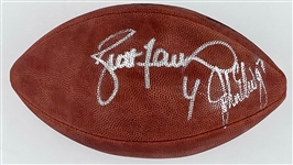 John Elway and Brett Favre Signed “Super Bowl XXXII” Football