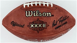 John Elway and Brett Favre Signed “Super Bowl XXXII” Football