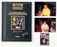John Elway and Brett Favre Signed “Super Bowl XXXII” Football