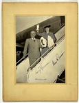 President Harry S. Truman and Bess Truman Signed Official 1946 Presidential Christmas Photo - Showing Them on the First Air Force One