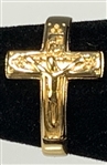 Elvis Presley Owned 14K Gold over Sterling Silver Crucifix Ring – Gifted to His Cousin Patsy Presley