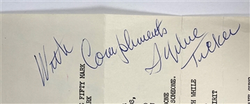 Sophie Tucker Signed Autobiography (<em>Some of these Days</em>, Signed Postcard and Signed Lyrics to “Be in the Business of Staying Young” (BAS)