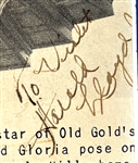 Harold Lloyd Signed 1944 Newspaper Photo of Him and His Family (BAS)