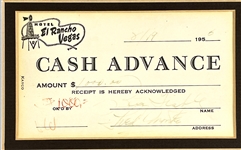 Betty Grable Signed “El Rancho Vegas” Document During Her 1956 Las Vegas Stage Show (BAS)