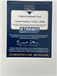 Original Yankee Stadium Seat Back (#15) – with MLB Hologram Authentication