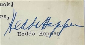 Pair of Hedda Hopper Signed 1962 Letters to the Same Reader Answering the Same Question! (BAS)