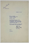 Bing Crosby 1950 Letter Referencing His Fine Art Collecting