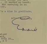 Eddie Cantor 1942 Letter to Ray Bolger Complimenting His Dancing Ability! (BAS)