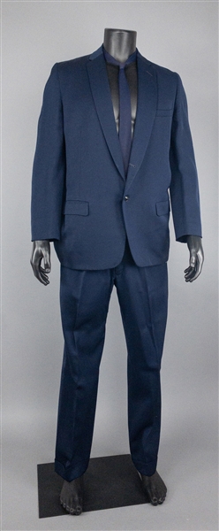 1960s WS “Fluke” Holland Stage-Worn “Sewell” Navy Blue Two-Piece Suit With "Wembley" Tie– Worn Performing with Johnny Cash