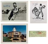 Football Hall of Famers and Superstars Signed Collection (8) with Red Grange and Bulldog Turner (BAS)