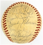 1971 Baltimore Orioles Team Signed Baseball (OAL Cronin) (30 Signatures) Plus Mgr. Earl Weaver Single Signed Baseball (OAL Brown) (BAS)