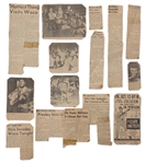 Elvis Presley Signed 1956 Backstage Pass from the 1956 Heart O' Texas Coliseum Concert in Waco, TX, plus Original Backstage Photos (2),  <em>Mr. Dynamite</em> Photo Album and 16 Newspaper Clippings