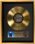 RIAA Gold Record Award for Elvis Presleys 1977 LP <em>Moody Blue</em> - “Presented to Elvis Presley” 