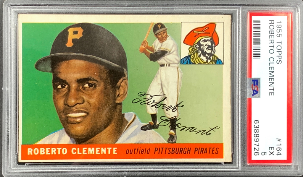 1955 Topps #164 Robert Clemente Rookie PSA EX 5