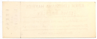 December 15, 1956, Full 'Press and Radio” Ticket for Elvis Presley at the Louisiana State Fairgrounds in Shreveport