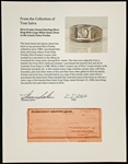 Elvis Presley Owned Sterling Silver Ring With Large White Stone Given to His Cousin Patsy Presley