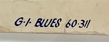 1960 <em>G.I. Blues</em> Silk Screened Movie Theatre Paper Banner – 82 Inches in Length! Starring Elvis Presley