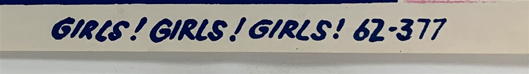1962 <em>Girls! Girls! Girls!</em> Silk Screened Movie Theatre Paper Banner – HIGH GRADE! 82 Inches in Length! Starring Elvis Presley
