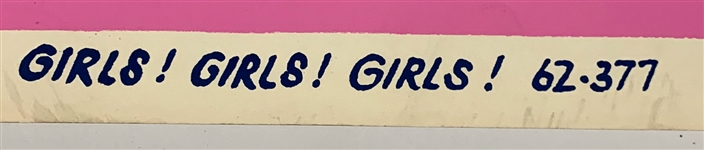 1962 <em>Girls! Girls! Girls!</em> Silk Screened Movie Theatre Paper Banner – HIGH GRADE! 82 Inches in Length! Starring Elvis Presley