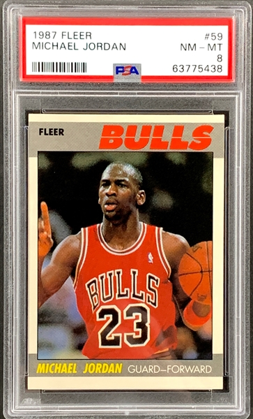 1987-88 Fleer #59 Michael Jordan - PSA NM-MT 8