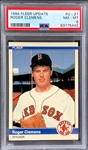 1984 Fleer Update #U-27 Roger Clemens Rookie Card - PSA NM-MT 8