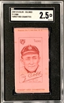 1909 S74 Turkey Red Cigarettes “Colored” Silks Ty Cobb – SGC GD+ 2.5 – Tougher Pink Example