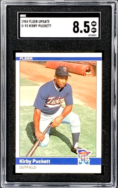 1984 Fleer Update #U-93 Kirby Puckett Rookie Card – SGC NM-MT+ 8.5