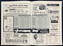 1958 NBA All Star Game Program – St. Louis Hawks Site Program – UNSCORED