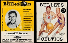Pair of 1950s Baltimore Bullets Signed Programs (2) (BAS)